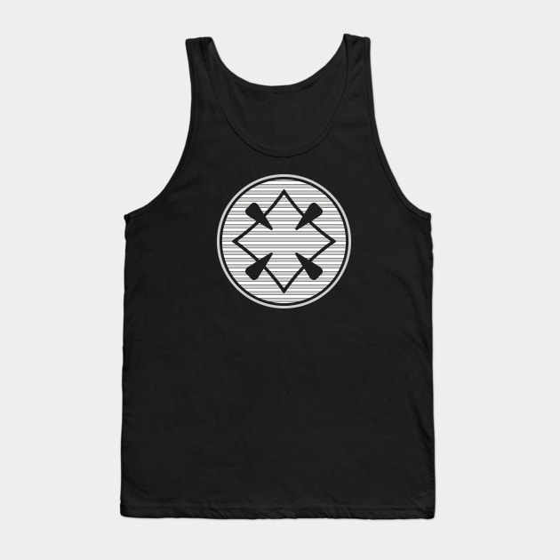 Samurai Jack Clan Symbol — white and grey Tank Top by Phil Tessier